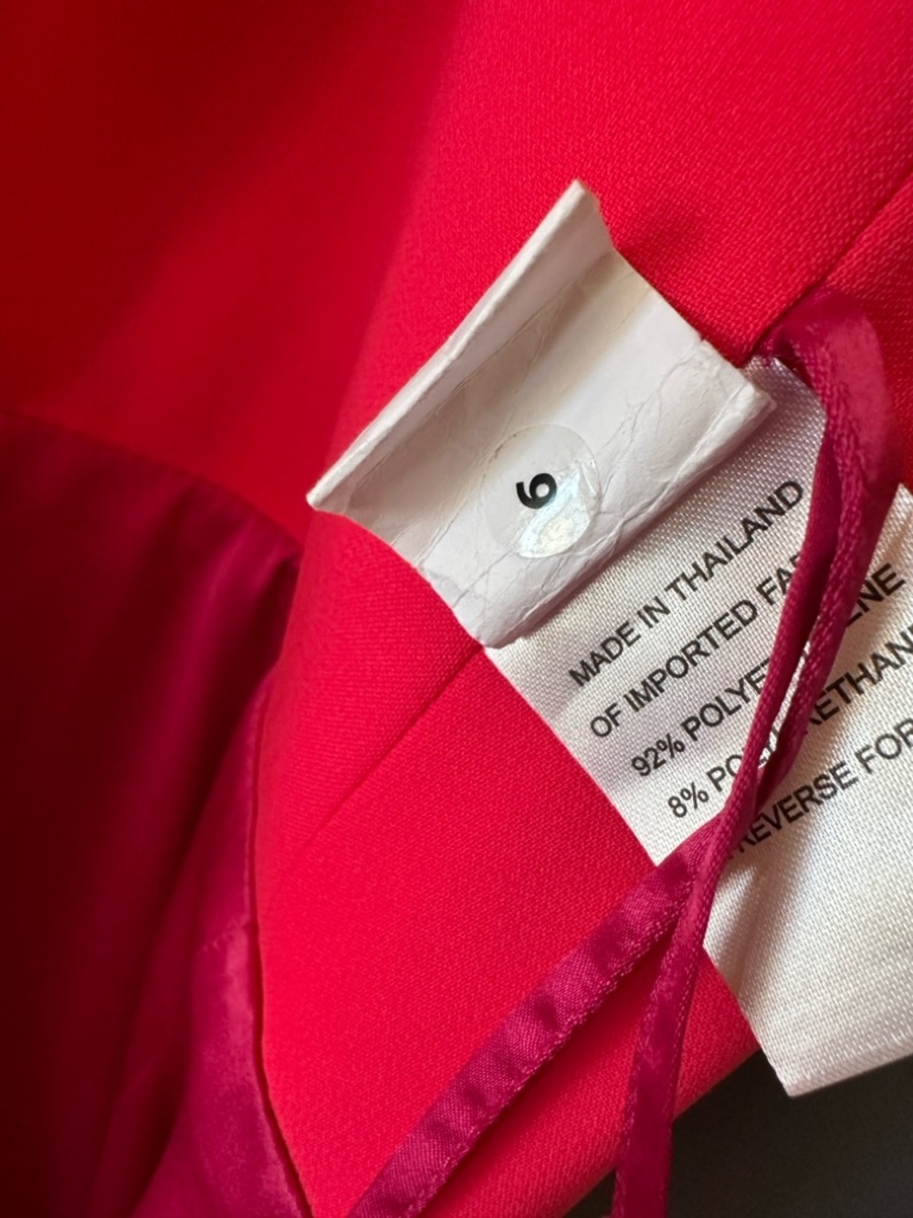 Amsale Flutter Sleeves Crepe Gown, Sz 4, New,$1250, Red With Pink Shade - Picture 9 of 13
